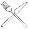 vector-sketch-cubiertos-cruzados-tenedor-cuchillo_574806-1632